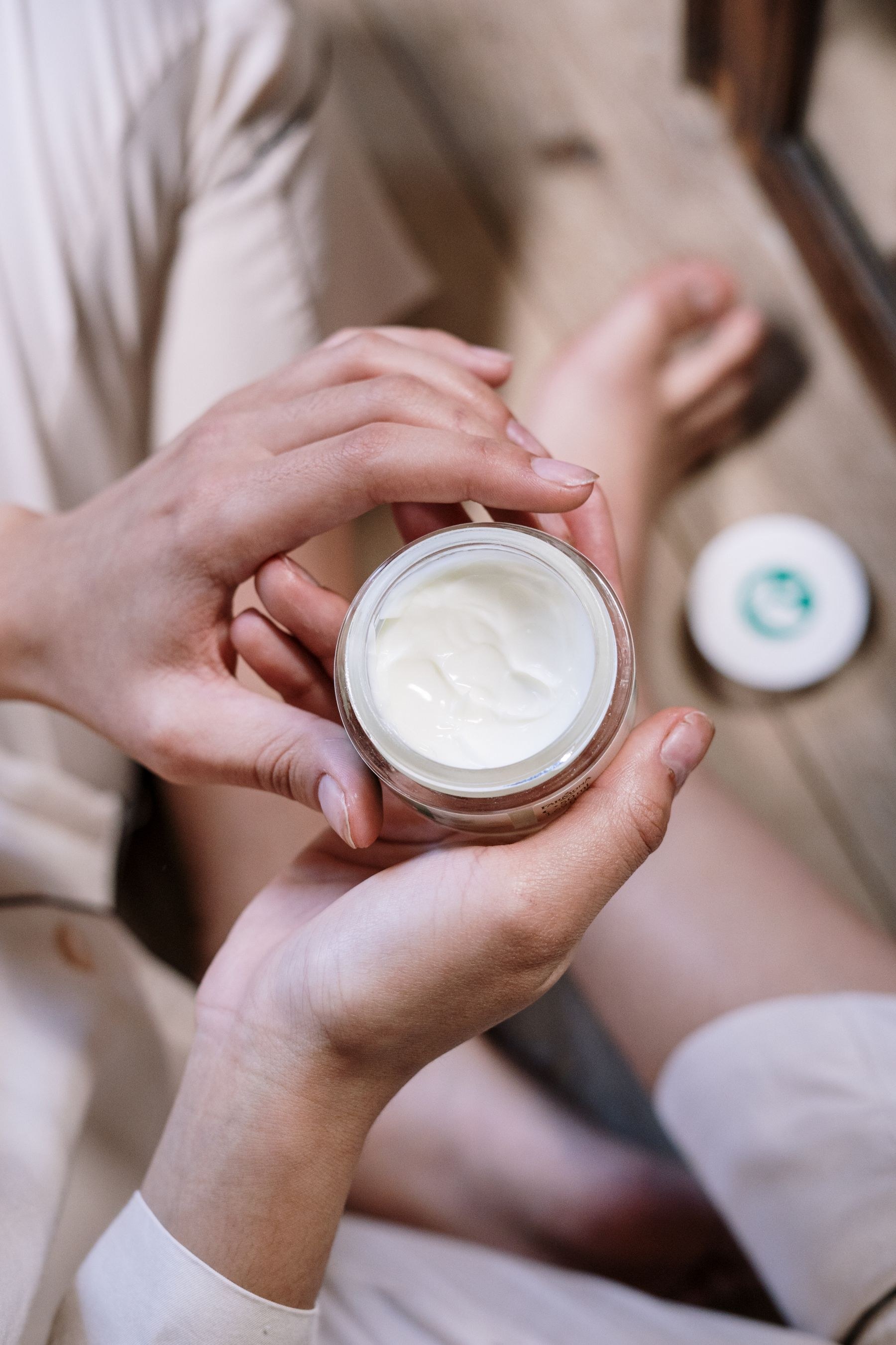A close-up of a non-prescription topical wellness product