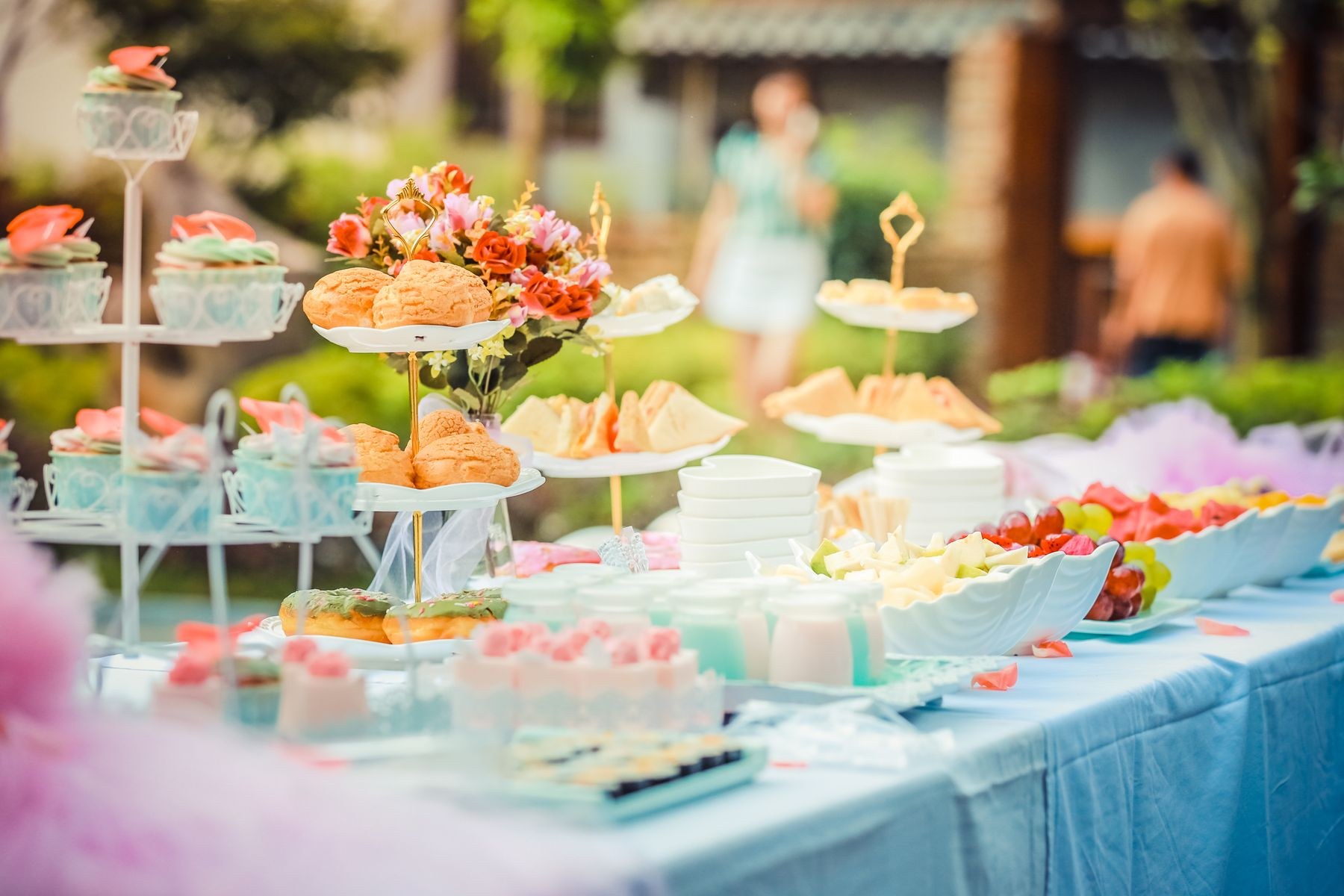 Fresh food arranged for a private gathering