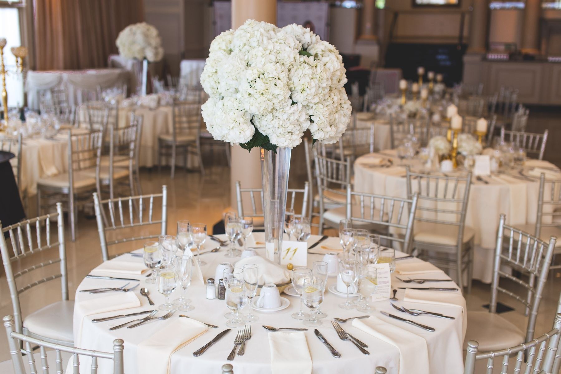 An elegant event table prepared for guests